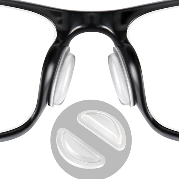 10 par (klar) næsepuder til briller, bløde silikone klæbende brille næsepuder, skridsikre forhøjede luftkamre No