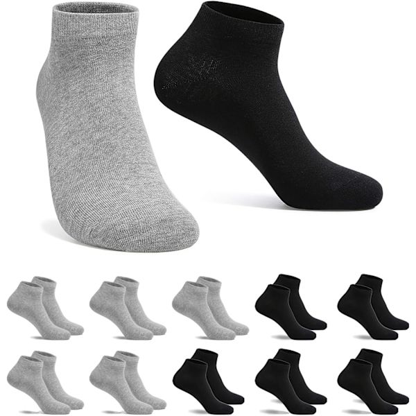 Män & Kvinnor strumpor 10-pack Korta Bomulls Sportstrumpor D