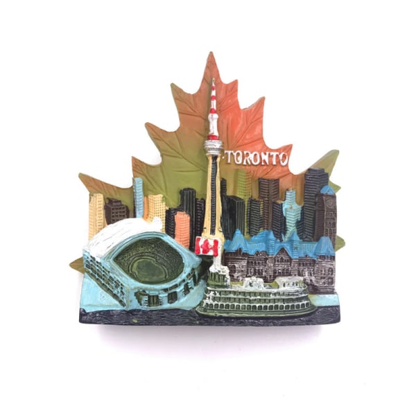 3D-jääkaappimagneetti Toronto Kanada -matkamuisto, kodin ja keittiön sisustus