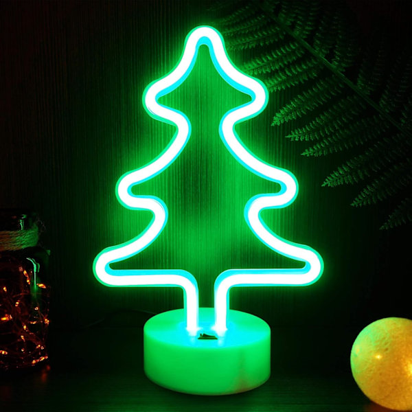 Sød juletræ neon lys LED neon lys juledekoration USB/batteridrevet Chr