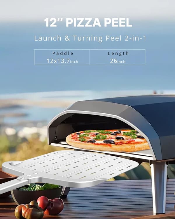 12 tommers pizzaskall, anodisert aluminium perforert pizzaskall, 26\"