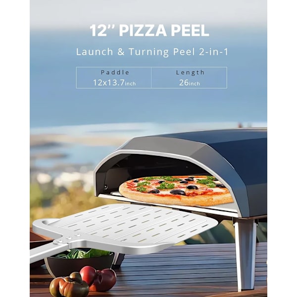 12 tums pizzaskal, anodiserad aluminium perforerad pizzaskal, 26\"