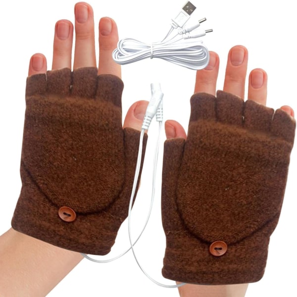 Elektriska handskar, uppvärmda vinterhandskar för män och kvinnor med Doub
