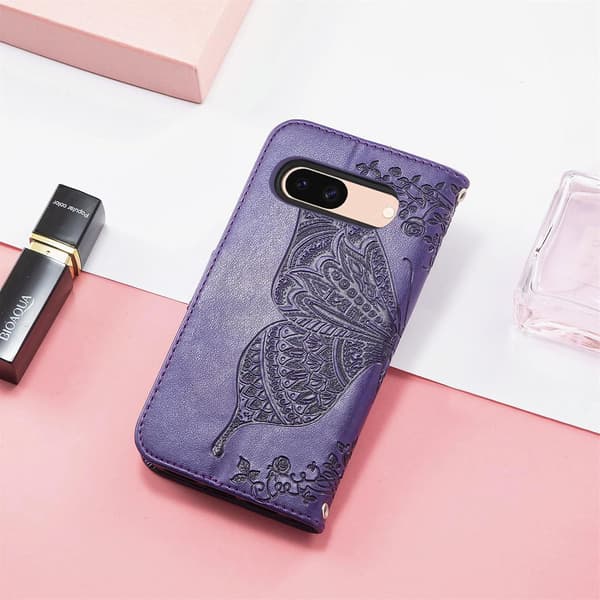iPhone 13 Wallet Case PU Læder 4-RUM Motif Butterfly