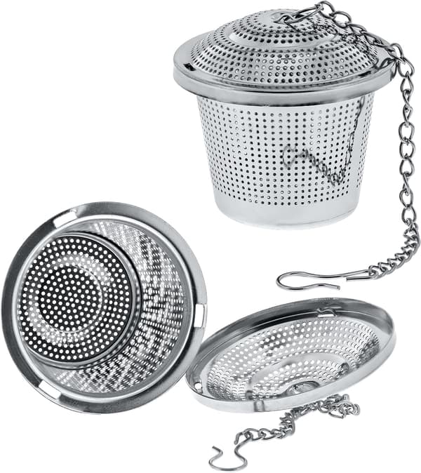 2 Premium rustfrie te-kule silinfusorer i rustfritt stål - 2\" størrelse