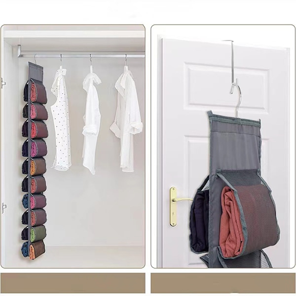 Hængende Håndtaske Organizer, 2 stk. 40 Lommer Støvfri, Opbevaringspose til Garderobe, Skab, Pladsbesparende Organizersystem, Wa R