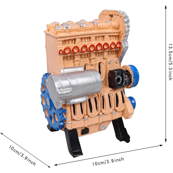 (Beige) Simulert L4 Motor Resin Motor Hjemmedekorasjon