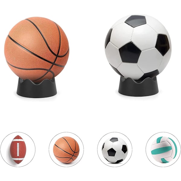 2 stk. bolddisplaystativ boldholder, basketballdisplaystativ