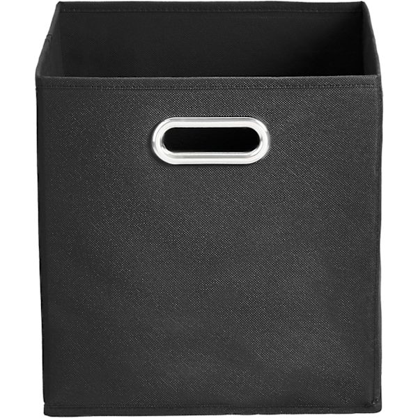 Basics Vikbara Tygförvaringskuber med Ovala Öglor, Svart, 1-pack P