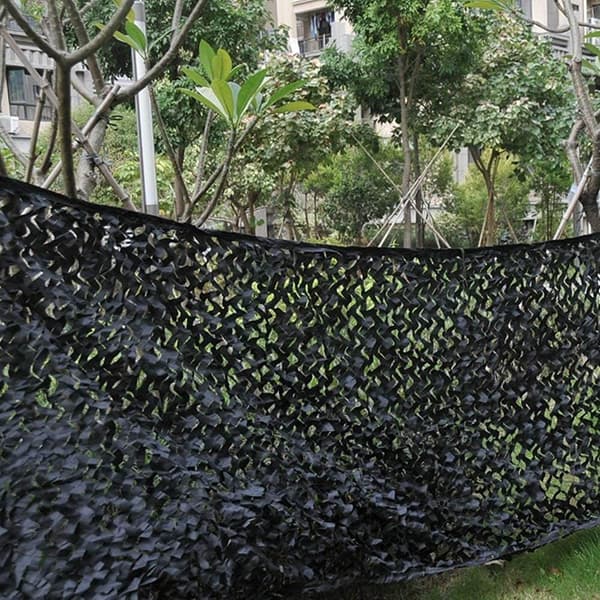 Udendørs skyggenet, 3x6m, sort
