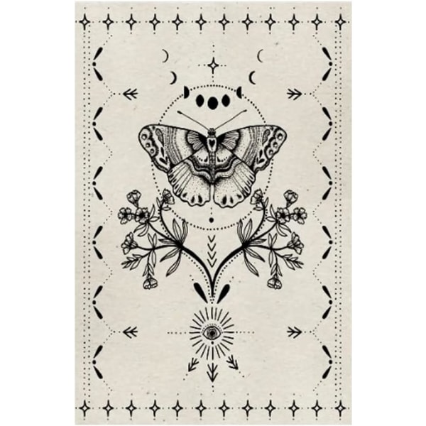 100x150cm Mustavalkoinen Tapestry Butterfly Tapestry Tarot Tapes