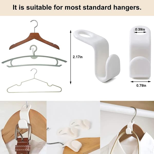 Hängare krokar, vita 30-pack