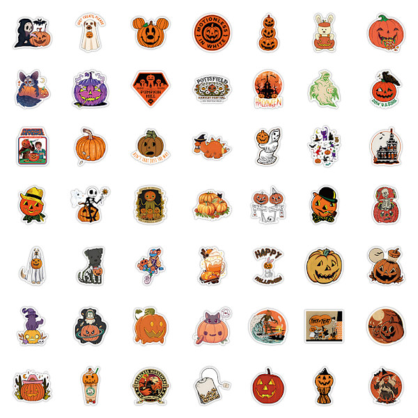 50 arkkia Halloween-kurpitsatarroja Jääkaappi Pesukone Kannettava tietokone Kupin tarra Vedenpitävä