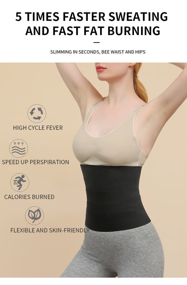 Midjetrener for kvinner Sauna belte mageinnpakning Plus Size