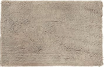 Basics Mikrofiber Shag halkfri badmatta, 0,33 x 0,5 m, beige