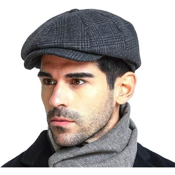 Herre Newsboy Gatsby Hat Vintage Baret Flad Ivy Cabbie Kørsel Hu