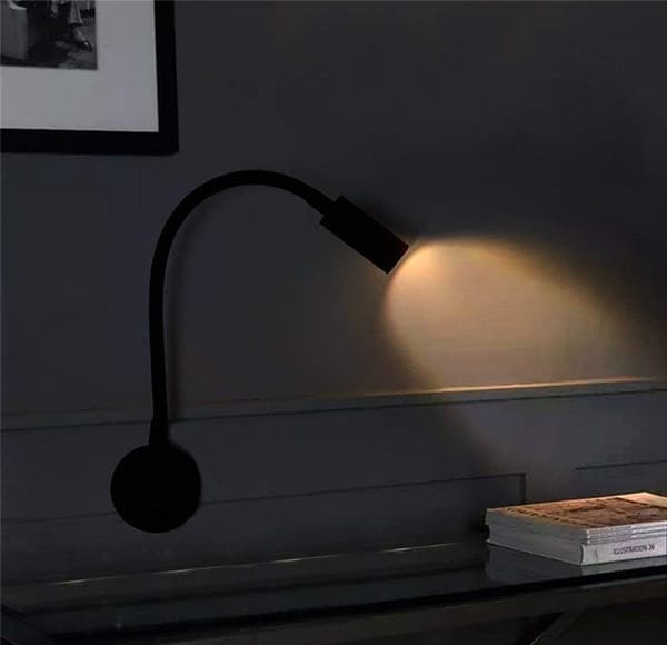 2 kpl LED-seinälukulamput, musta, pöytälamppu lämmin valkoinen