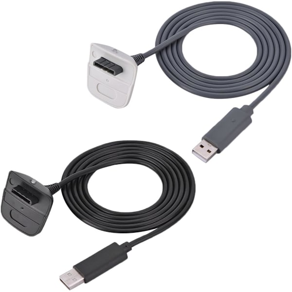USB-latauskaapeli (harmaa), 1,5 m langaton peliohjaimen pikalaturikaapeli Xbox 360:lle