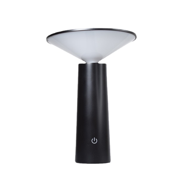 Sort Genopladelig Ledningsfri LED Bordlampe, LED Natlampe E