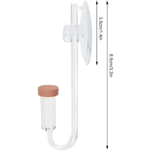 CO2-diffusor, Mini osynlig backventil, Akvarium CO2-diffusor,