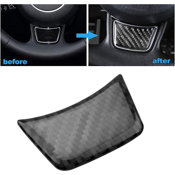Ohjauspyörän logon kansi tarrat Audi A4 B6 B8 B7 B5 A3 8P 8L 8V A6 C5 C7 A5 A6 A7(Carbo