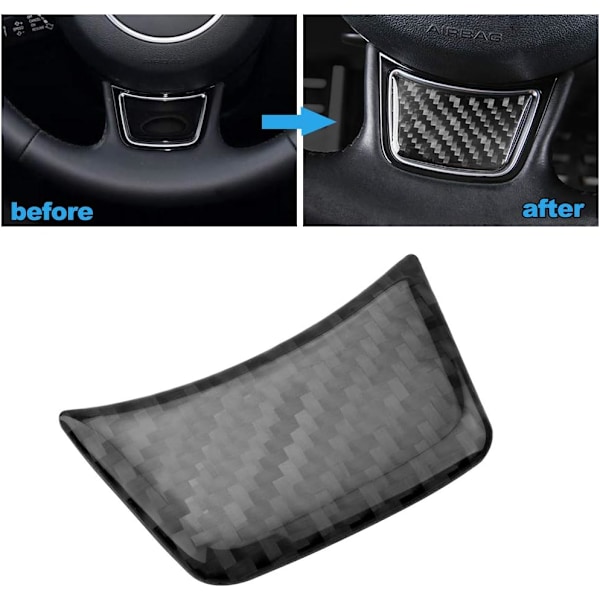 Styrlogotypdekaler för Audi A4 B6 B8 B7 B5 A3 8P 8L 8V A6 C5 C7 A5 A6 A7 (kolfiber)