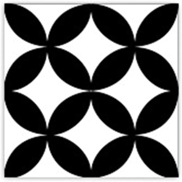 6 st/set Självhäftande Retro Kakelklistermärken Vattentät PVC Avtagbar