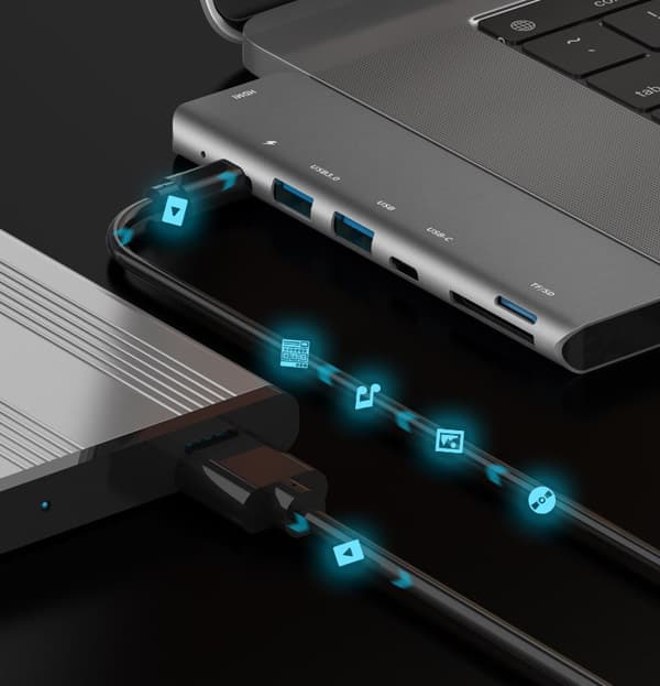 Macbook Pro/Air, 7 i 1 Mac-adapter kompatibel med MacBook Pro 2