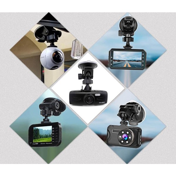 S30 Dash Cam sugkoppsfäste (2:a generationen) med 10 st leder för REXING,Z-Edge,Old Shark,YI,KDLINKS,Falcon