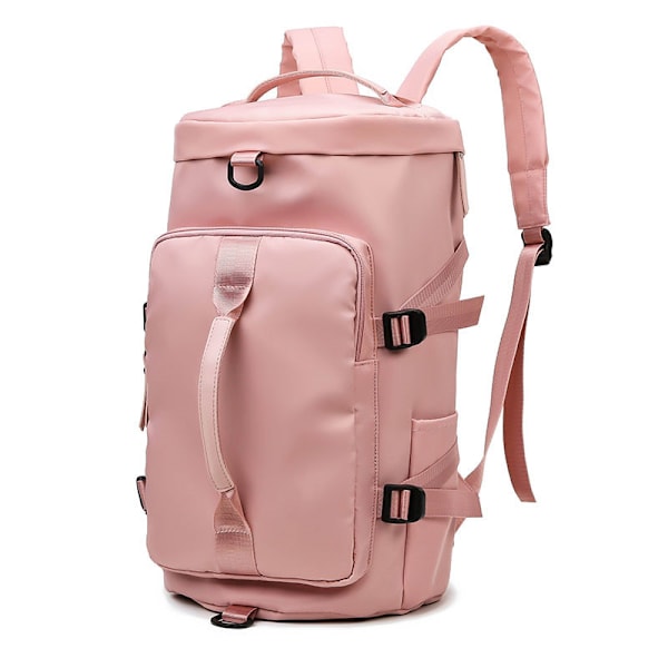 Sports bag for women, pink sports bag with shoe compartment and wet compartment, travel bag, weekend