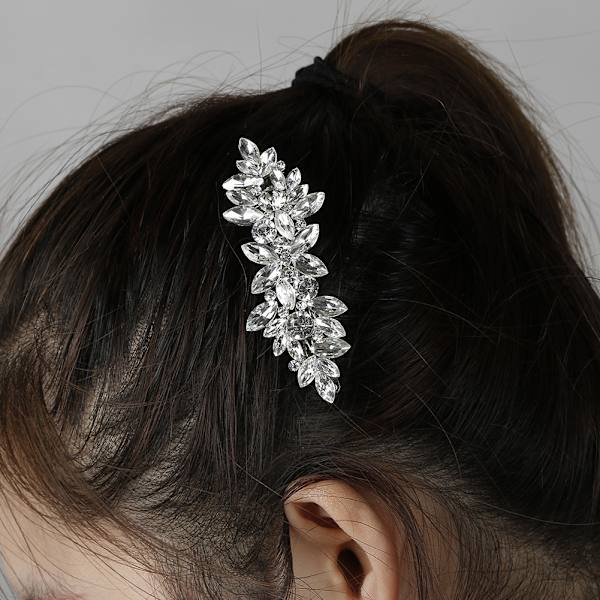 Barrette Crystal Hair Clips Rhinestone Bride Wedding Hair Accessories Elegant Jewelry Hair Decoratio