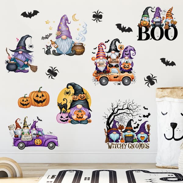 2024 Halloween Goblin Pumpkin Head Wall Sticker C