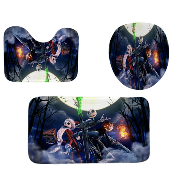 Joker Halloween Duschdraperiuppsättningar, Halloween Badrumsdekor Set 71 tum x 71 tum - Duschdraperi
