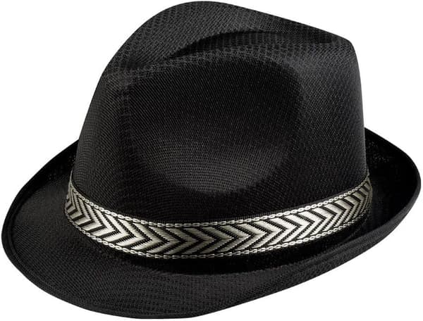 Svart Borsalino-hatt for voksne