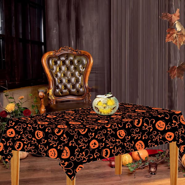 2-delt Halloween-duk Halloween Horror-duk Vanntett Rektangulær Halloween-dekorasjon