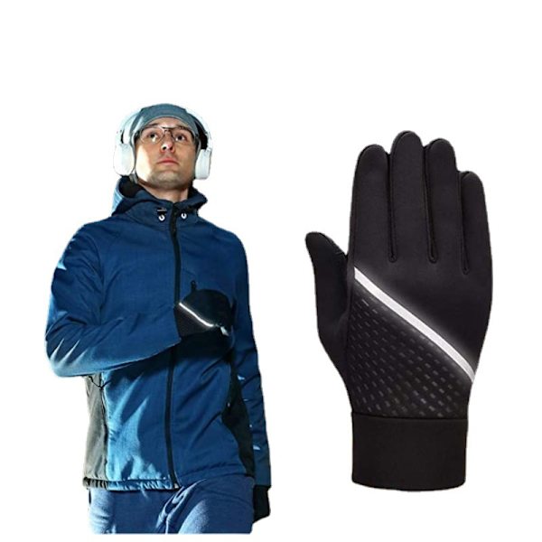 (Sort, M) Vinter Touch Screen Handsker til Voksne: Termiske Handsker til