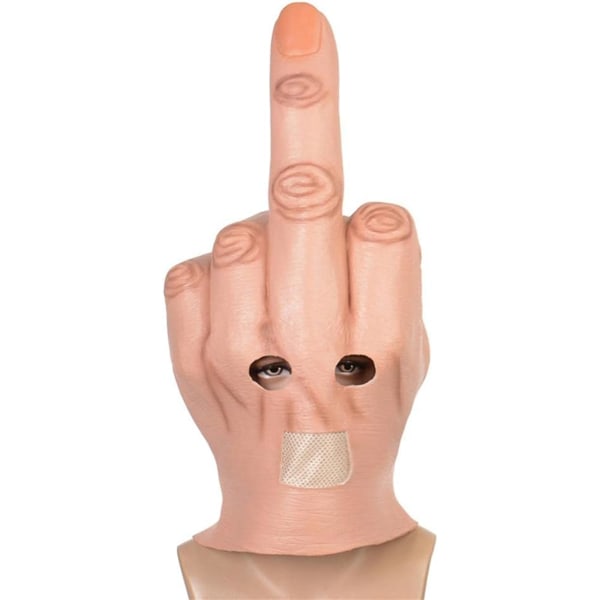 Mellemfinger - Naturlig lodret maske til Halloween, Cosplay, Par