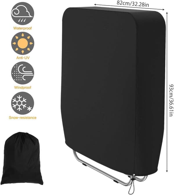 Utomhus fällbar vilstolsöverdrag Trädgård fällbar vilstolsöverdrag Vindtät 420D 82x93cm