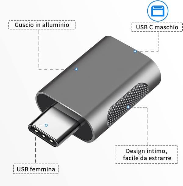 USB 3.1 til USB C, højhastighedsoverførsel, USB C han til USB hun