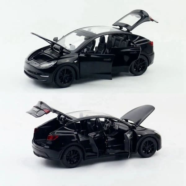 1/32 Tesla Model Y SUV Legetøjsbilmodel Støbt Metal Miniature Lyd & Lys Træk Tilbage 1:32 Samling Gave til