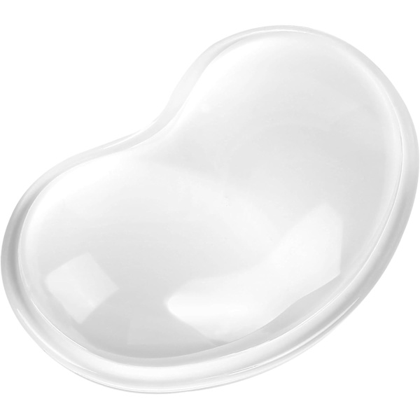 Hvit håndleddstøtte ergonomisk musematte silikonpute muse tretthetsavlastning håndpute myk håndleddstøtte p