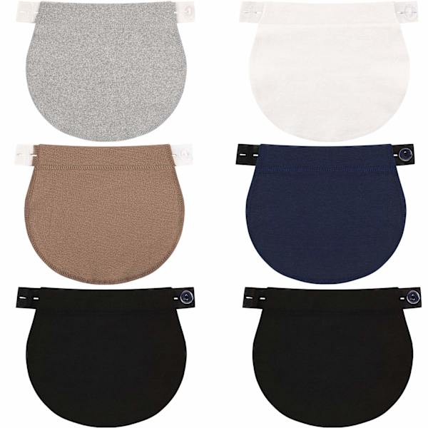 6 pakker Maternity Pants Extender Justerbar Elastisk Talje Extender