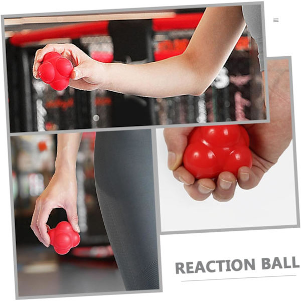 3 st Hexagonal Träning Boll Baseboll Reaktionsboll Gummi Reaktionsboll Boxning Reflexboll Fitness