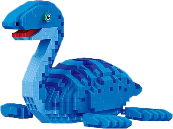 Plesiosaurus 1004 Bitar Mikro Dinosaurie Byggklossar Set C