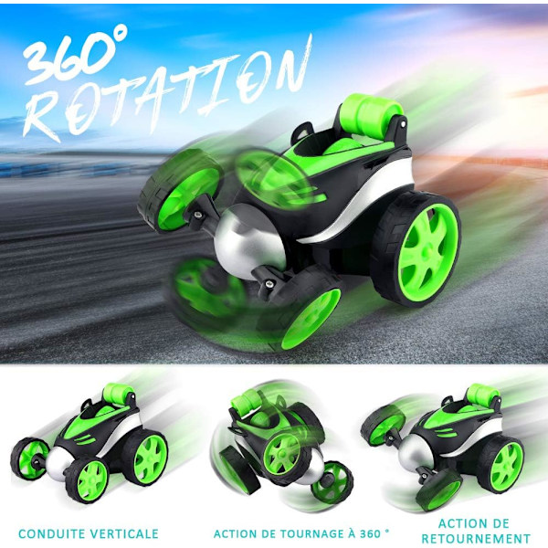 360° kääntyvä kaukosäädöllä ohjattava temppuauton, voit leikkiä sisällä ja