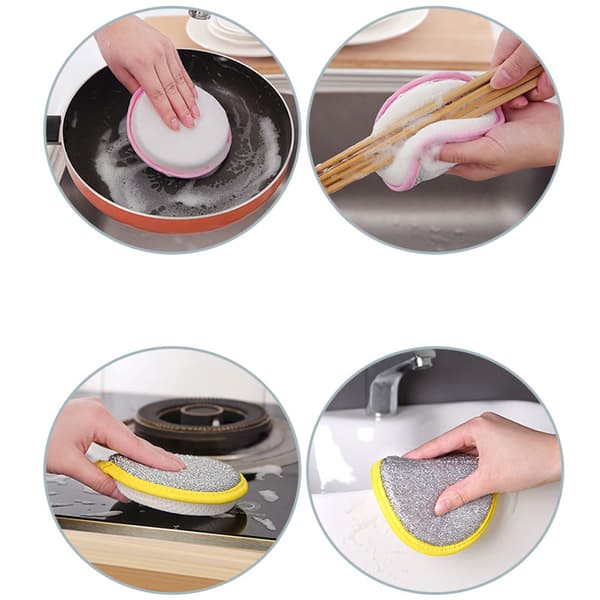 12 Magiske Svampes Køkken Opvaskesvampe Vaskbare Mikrofiber