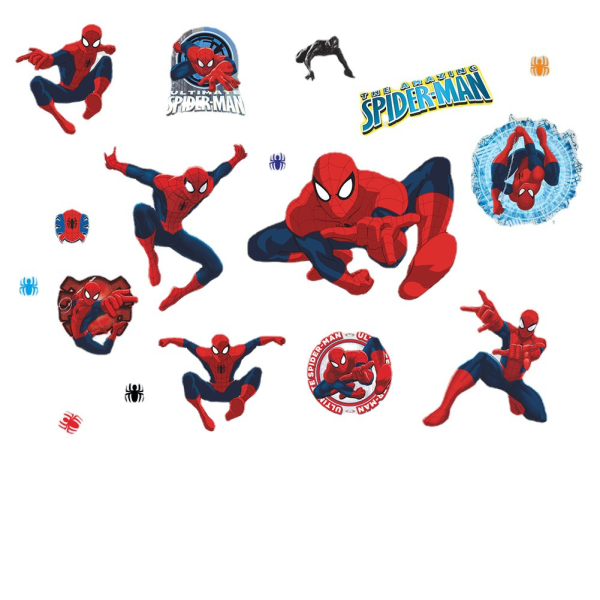 Vægklistermærker Spider-Man - Vægklistermærker Mural Dekaler til Soveværelse Stue TV-væg