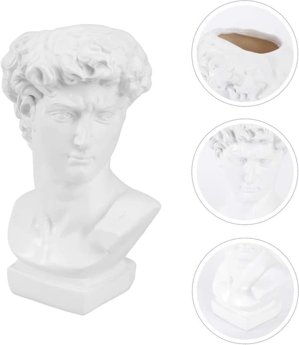 Blomsteroppsats Planter Bust Pot Plante Planter Statue David Pl