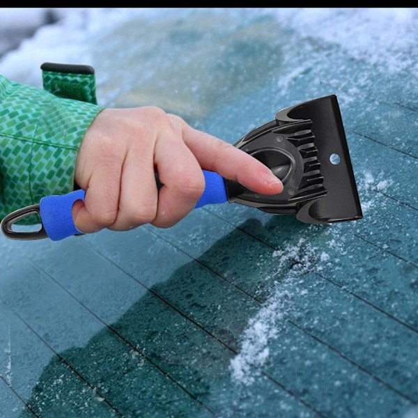 （Rød Blå）Is-skrape, Plast Frostskrape med Sklisikkert Håndtak Multifunksjonelt Verktøy Skovl Design Snøskuffe for Bil