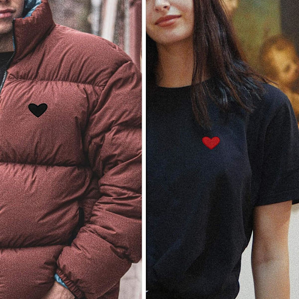 20 stk. Mini strygejern-på patch Mini farverige hjerte patches til Garm U